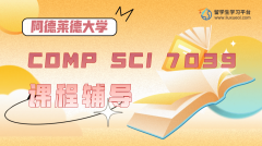 阿德莱德大学COMP SCI 7039课程辅导