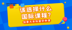 加拿大本科留学申请，该选择什么国际课程?