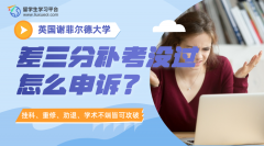 谢菲尔德大学差三分补考没过怎么申诉?